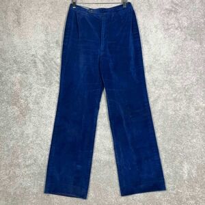 Vintage 70s Gordon of Philadelphia Blue Corduroy Trousers Pants Size 10 28x28